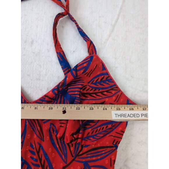 Alexis x Target Midi Dress Womens S Red Blue Sleeveless Fairy Sexy Party Tropica - Picture 10 of 11